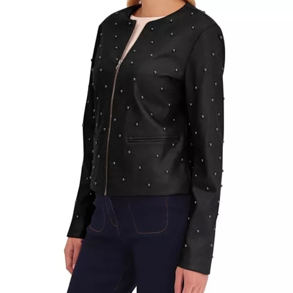 NWT Bagatelle Collection Studded Faux Leather Black Jacket. Size X-Large - Picture 2 of 10